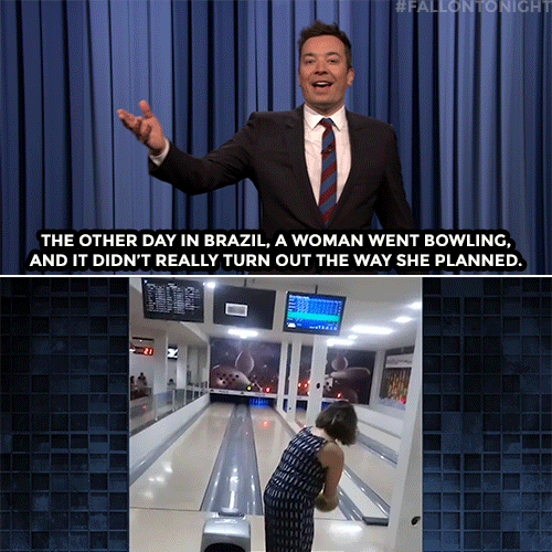 jimmy fallon bowling GIF by The Tonight Show Starring Jimmy Fallon