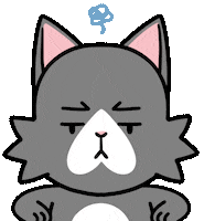 Angry Cat Sticker by Ai and Aiko