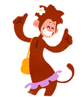 thisisteeandmo happy smile baby monkey Sticker