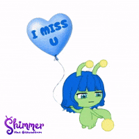 Shimmer the Glowworm - Spark I miss you balloon