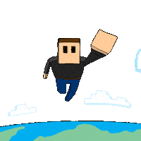 pixel flying Sticker by PUSHER