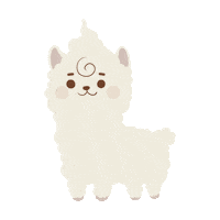 POKIPACA fluffy llama alpaca dressup Sticker