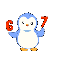 6 7 Penguin Sticker by Pudgy Penguins