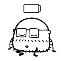 Buixots tired low battery teacher william Sticker