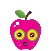 Wink Apple Sticker by Sloomoo Institute