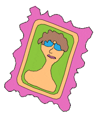 antiquesatmyhouse retro painting portrait old school Sticker