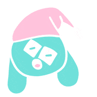 Sleepy Bunny Sticker