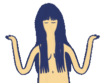 Long Hair Whatever Sticker