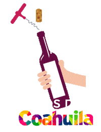 Wine Bottle Magic Sticker by Secretaría de Turismo y Desarrollo de Pueblos Mágicos de Coahuila