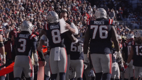 Stefon Diggs Hug GIF by New England Patriots