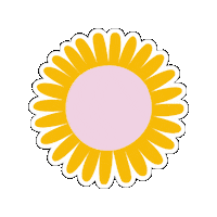 bymartioska happy flower flowers yellow Sticker