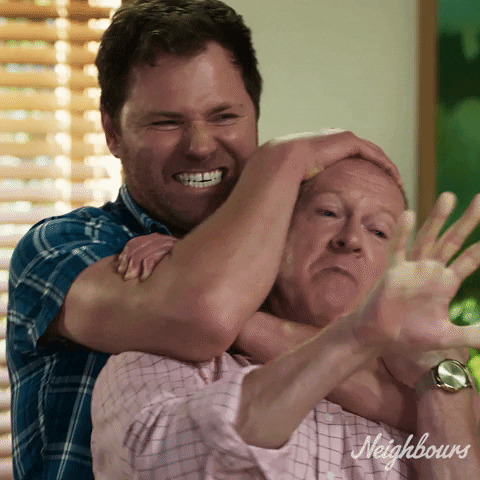 Clive Gibbons Fighting GIF by Neighbours (Official TV Show account)