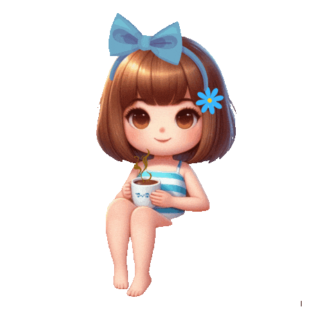 Coffee-Break Girl Sticker