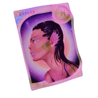 GabrielleRosenstein makeup fish pastel mermaid Sticker