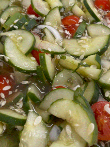 Cucumber Salad Vegetables GIF by The Crab Place