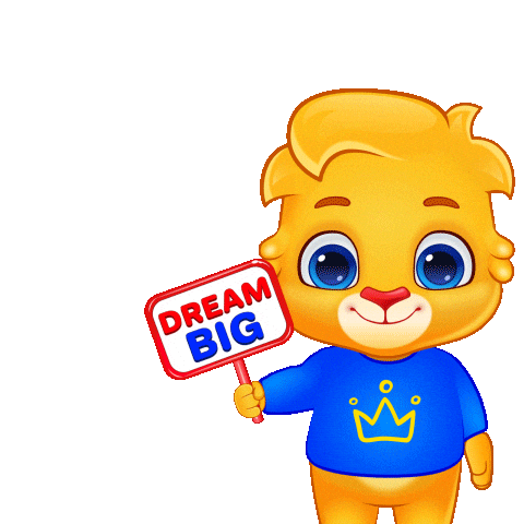Dream Big Dreams Come True Sticker by Lucas and Friends by RV AppStudios