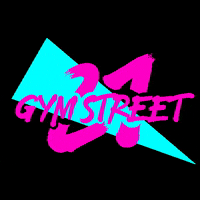 21GymStreet logo pink gym 80s GIF