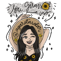Girassol Chapeus Sticker