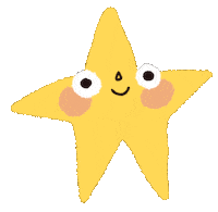 Jellysams happy space star gold Sticker