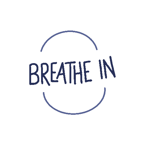 Breathe Out Deep Breath Sticker by Rebekah Peluszak
