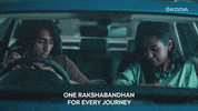 Brother Sister Car GIF by ŠKODA India