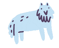 Happy Dog Sticker by Sara Maese