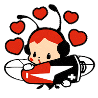 In Love Heart Sticker by Peebeez