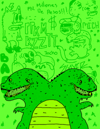 ppkmkzztt illustration trippy green drawing GIF
