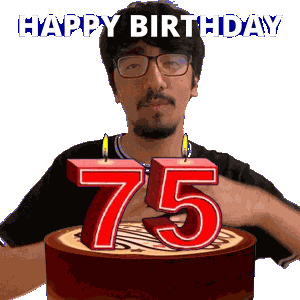 75Th Birthday Sticker