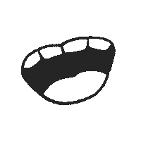 serifcreative mouth tell serif serifcreative Sticker