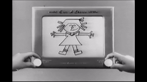 Image Source: https://giphy.com/gifs/vintage-1960s-toy-zsHs4FIzpYkVi Etch-A-Sketch