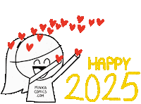 Happy Feliz Sticker by Minka Comics