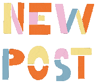 New Post Letters Sticker