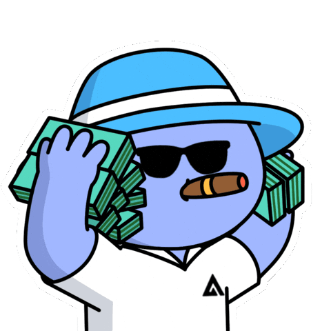 Make It Rain Money Sticker by Kudai
