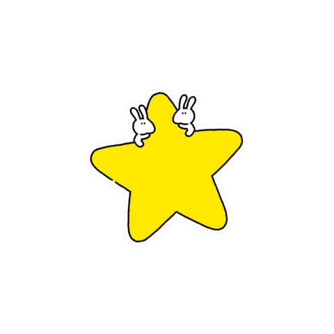 buckieillust star rabbit usagi Sticker