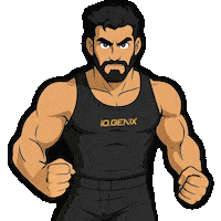 Gym Power Sticker by Io.Genix