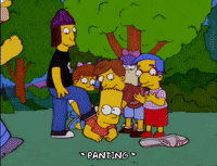 homer simpson running GIF