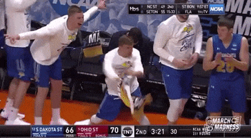 Excited College Basketball GIF by NCAA March Madness