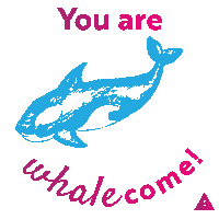 fun whale Sticker by April8