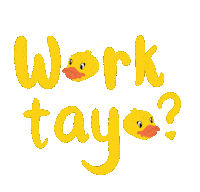 Work Duck Sticker by Pool Party Creatives