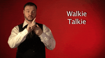 walkie talkie GIF by Sign with Robert