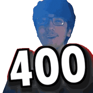 Four Hundred Number Sticker