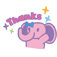 Thanks Thank You Sticker by Wings Corporation