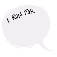 cfjacksonhole running speech bubble runners fundraiser Sticker