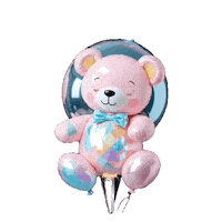Nissart pink rainbow birthday bear Sticker