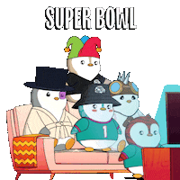 Super Bowl Nfl Sticker by Pudgy Penguins