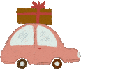 Christmas Pink Car Sticker
