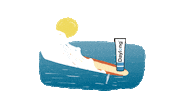 Galderma sport surf surfing sunscreen Sticker