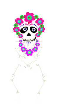 Day Of The Dead Halloween Sticker by Steve and Maggie