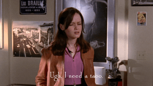 Alexis Bledel Taco GIF by Gilmore Girls 